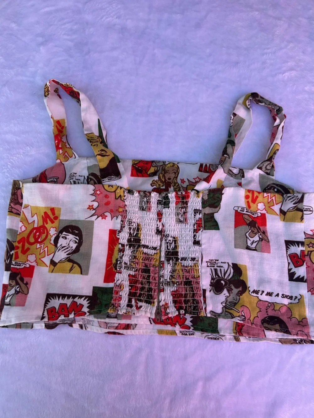 Reformation Comic Print Crop Top - Multicolor - Picture 10 of 16